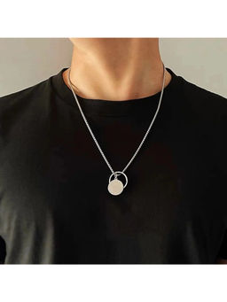 Salty Alpha - Silver Ring In Ring Charm Necklace