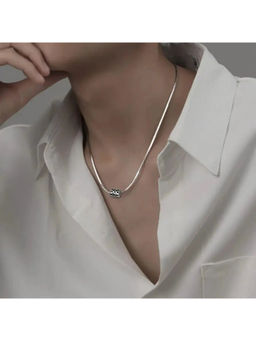 Salty Alpha - Barrell Silver Necklace
