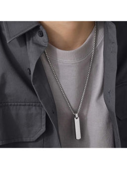 Salty Alpha - Silver Contemporary Edge Necklace