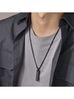 Salty Alpha - Black Contemporary Edge Necklace