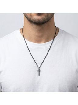 Salty Alpha - Christs Crucifix Black Necklace