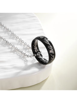 Salty Alpha - Black Promise Ring Necklace