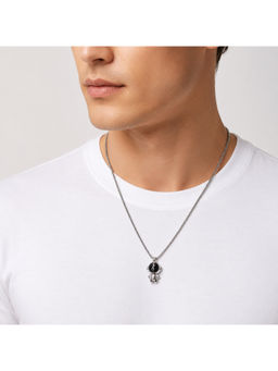 Salty Alpha - Black Nanobot Silver Necklace