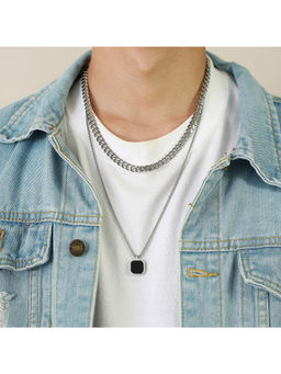 Salty Alpha - Layered Dapper Black Necklace