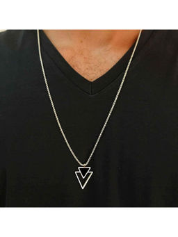 Salty Alpha - Silver Twin Apex Necklace