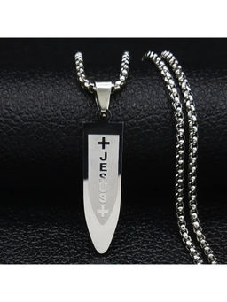 Salty Alpha - Silver Shuriken Steel Necklace