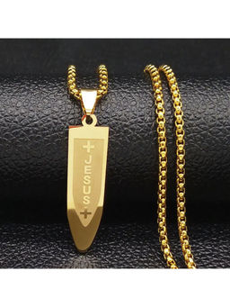 Salty Alpha - Gold Shuriken Steel Necklace
