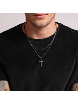 Salty Alpha - Dual Chic Black Cross Necklace