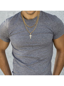 Salty Alpha - Dual Chic Gold Cross Necklace
