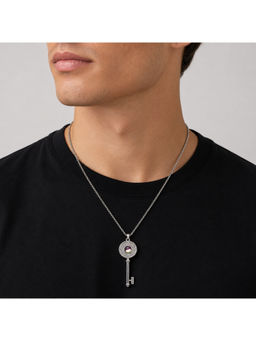 Salty Alpha - White Secret Key Charm Pendant Necklace