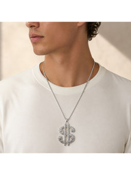 Salty Alpha - White Dollar Bill Pendant Necklace