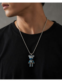 Salty Alpha - Blue Gizmo Silver Necklace