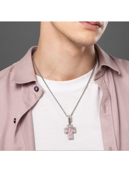 Salty Alpha - Aesthetic Pink Cross Pendant Necklace