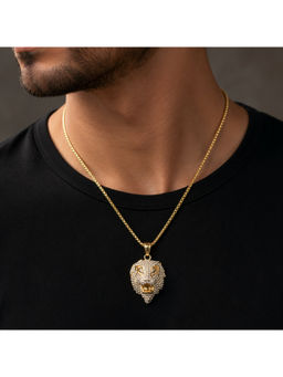 Salty Alpha - White Lion King Gold Necklace