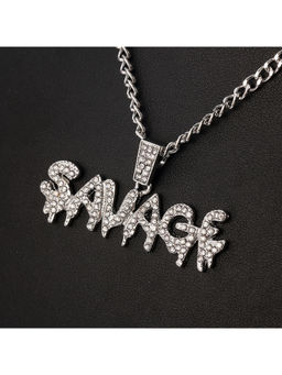 Salty Alpha - White I'm Savage Necklace