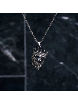 Salty Alpha - Leo Silver King Pendant Necklace