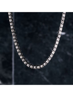 Salty Alpha - White Diamond Curb Necklace