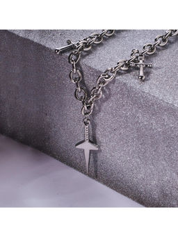 Salty Alpha - Silver Classic Meets Quirky Necklace