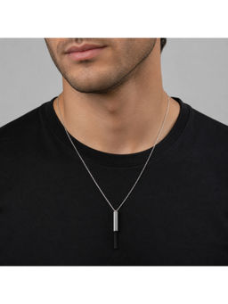Salty Alpha - Silver Voluptuous Sliding Black Necklace