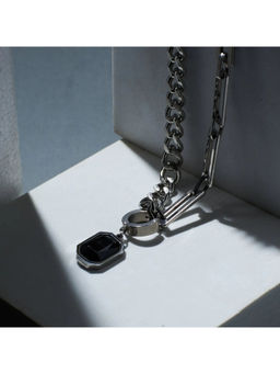 Salty Alpha - Black 2 In 1 Stellar Shungite Silver Necklace