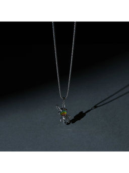 Salty Alpha - Multi-Color Opal Spaceman Stainless Steel Necklace