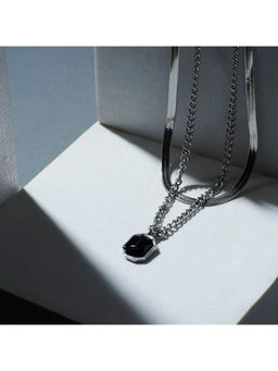 Salty Alpha - Black Layered Metro Gent Necklace