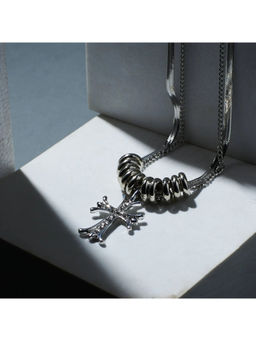 Salty Alpha - White Angelic Adornment Silver Necklace