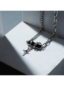 Salty Alpha - Raw Edge Black Necklace
