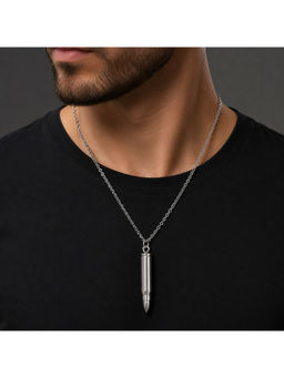 Salty Alpha - Men Classic Bullet Silver Necklace
