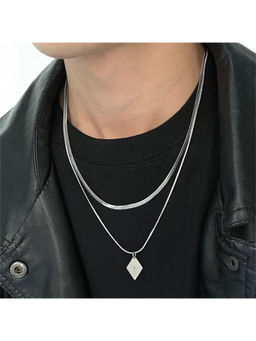 Salty Alpha - Polished Silver Cascade Necklace