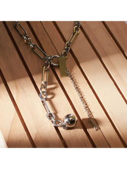 Salty Alpha - Sleek Silver Strata Necklace