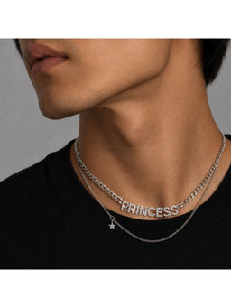 Salty Alpha - White The Princess Silver Necklace