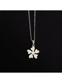 Salty Alpha - Leafy Loomed Silver Necklace