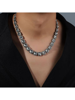 Salty Alpha - White Clavicle Diamond Necklace