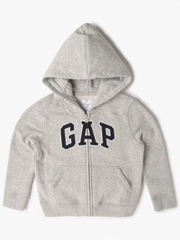 GAP - Grey Full Sleeves Zipper Hoodie