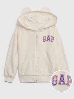 GAP - Off White Full Sleeves Zipper Hoodie