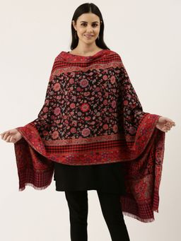 Pashmoda - Women Maroon Kaani Woollen Stole
