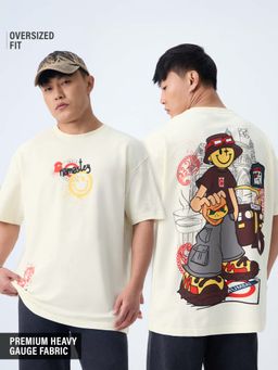 The Souled Store - S.W.Smiley In India Men Oversized T-Shirt