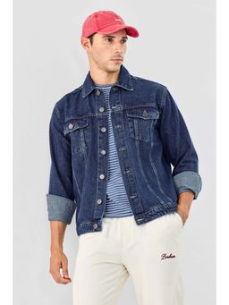 Snitch - Blue Denim Full Sleeves Regular Jacket