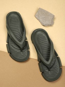 Carlton London - Olive Slip-on Solid Flipflops