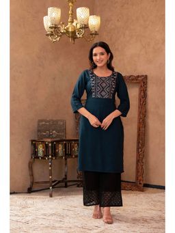 Juniper - Dark Green Straight Kurta