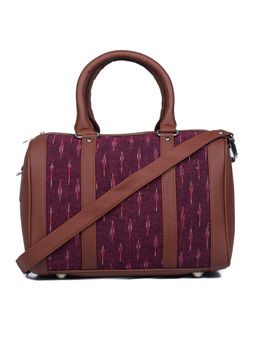 Zouk - Womens Magenta Printed Vegan Leather Handbag