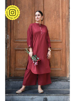 HOUSE OF MOXA - Maroon Antifit Co-ord Set (Set of 2)
