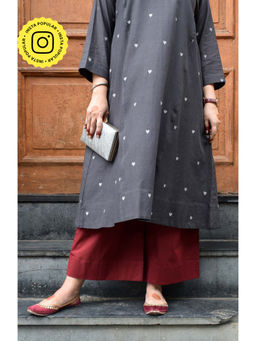 HOUSE OF MOXA - Maroon Basic Solid Palazzo
