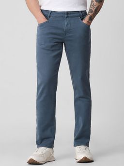 Mufti - Washed Blue Grey Solid Jeans