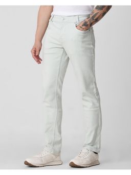 Mufti - Pale Sage Green Solid Jeans