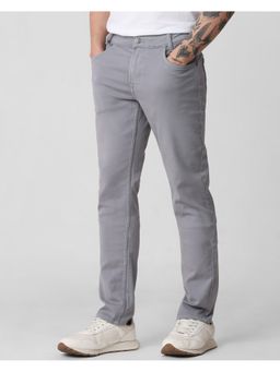 Mufti - Light Heather Grey Solid Jeans
