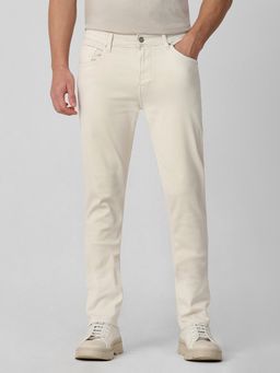 Mufti - Soft Cream White Solid Jeans