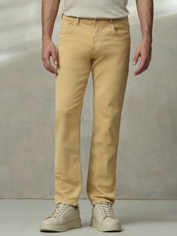 Mufti - Light Khaki Beige Solid Jeans