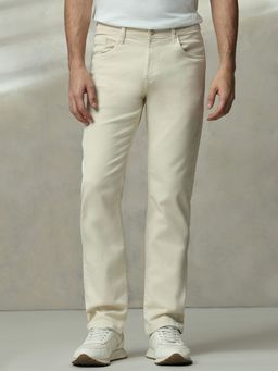 Mufti - Soft Cream White Solid Jeans